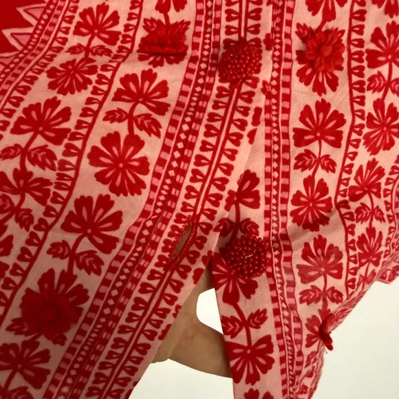 Farm Rio Flora Tapestry Red Top - Size XL - Picture 7 of 10